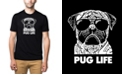 LA Pop Art Men's Premium Blend Word Art Pug Life T-shirt